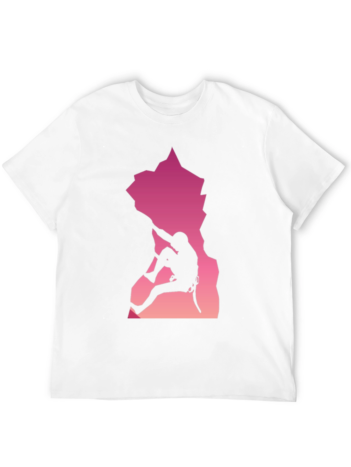 Rock Climbing Silhouette Graphic Tee - Adventurous Design