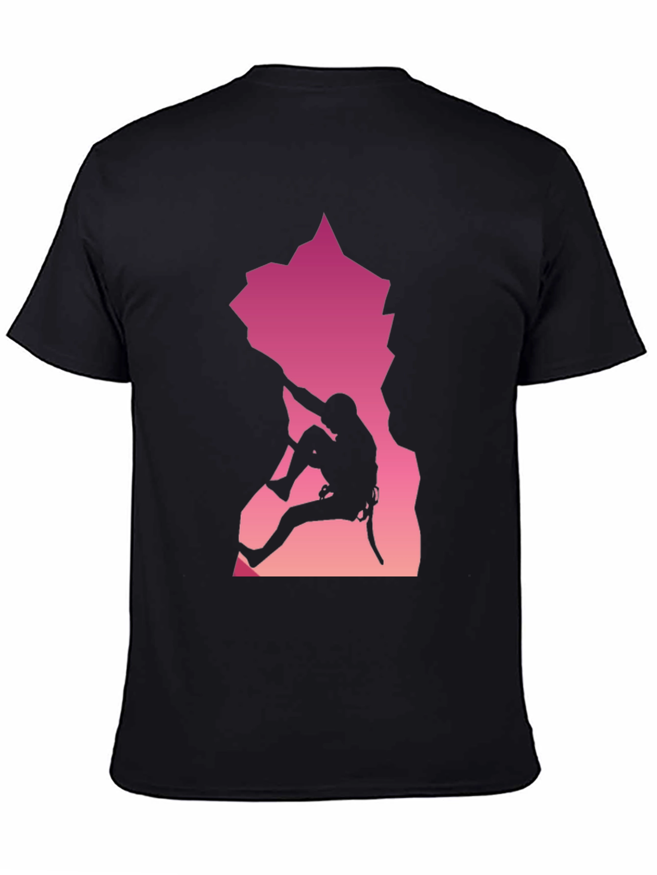 Rock Climbing Silhouette Graphic Tee - Adventurous Design