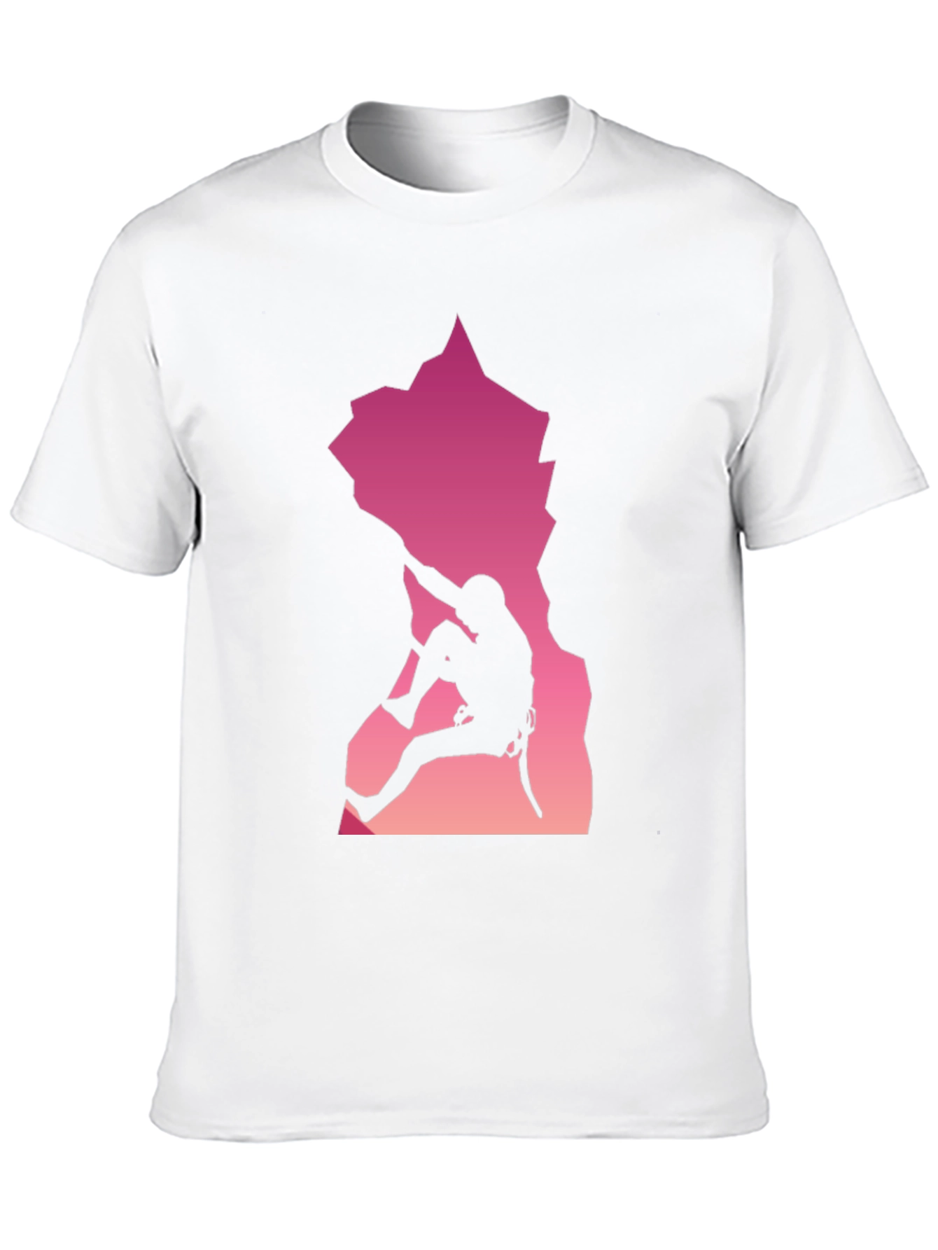 Rock Climbing Silhouette Graphic Tee - Adventurous Design