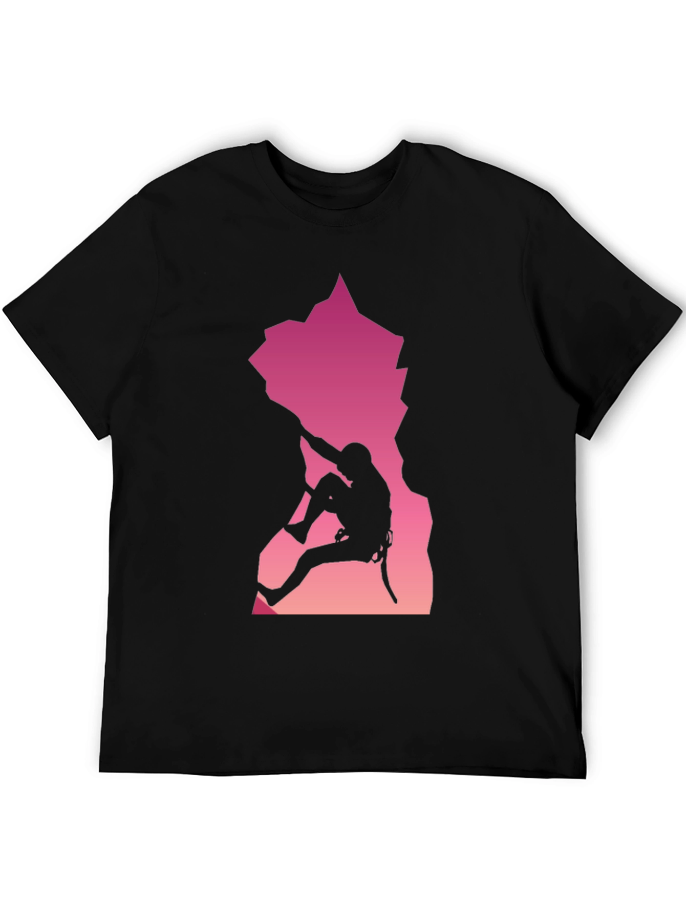 Rock Climbing Silhouette Graphic Tee - Adventurous Design