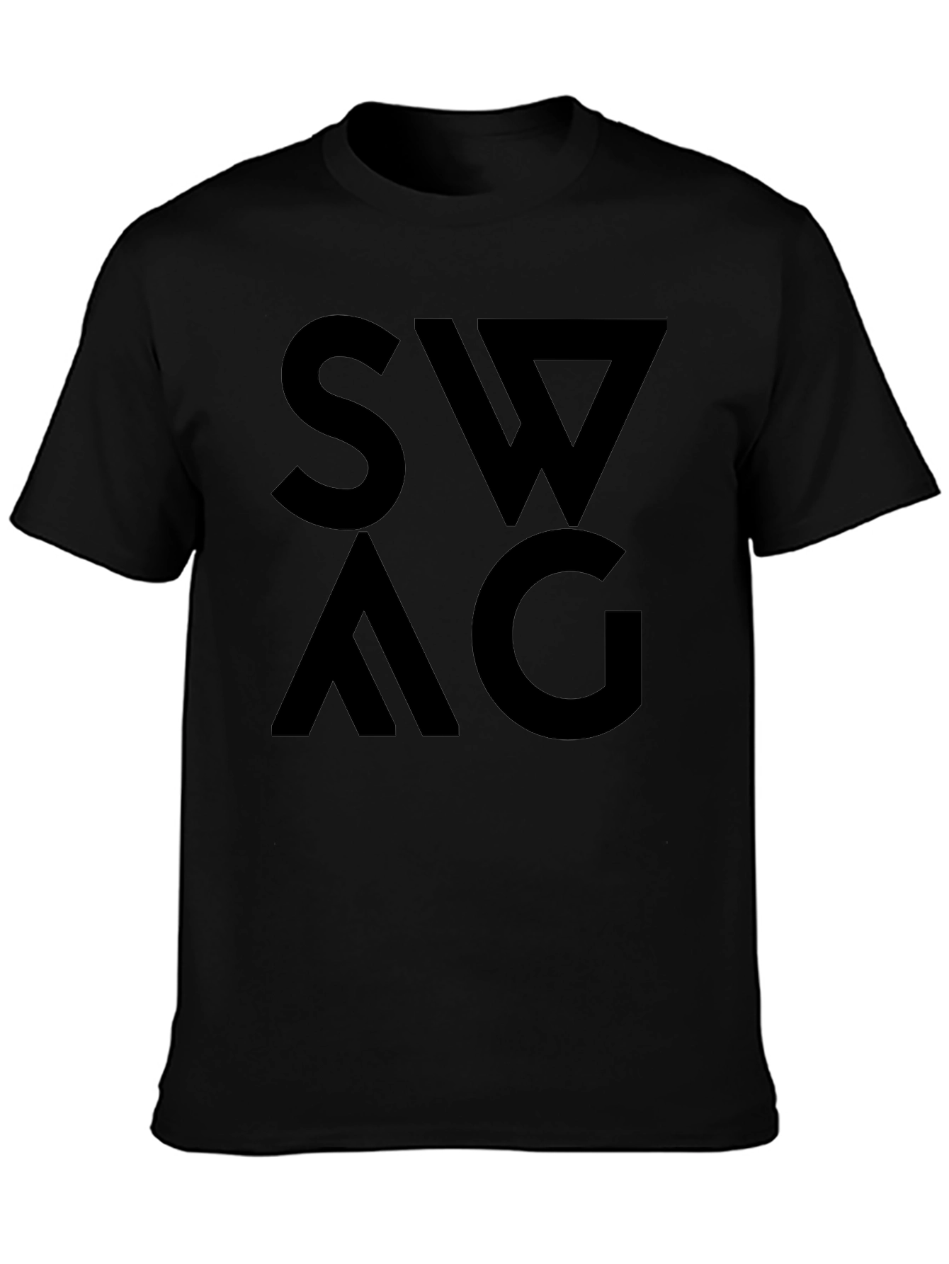 Bold SWAG Graphic Black T-Shirt