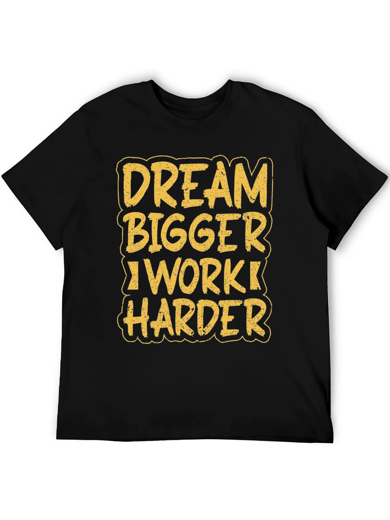 Dream Bigger Work Harder Black Graphic Tee