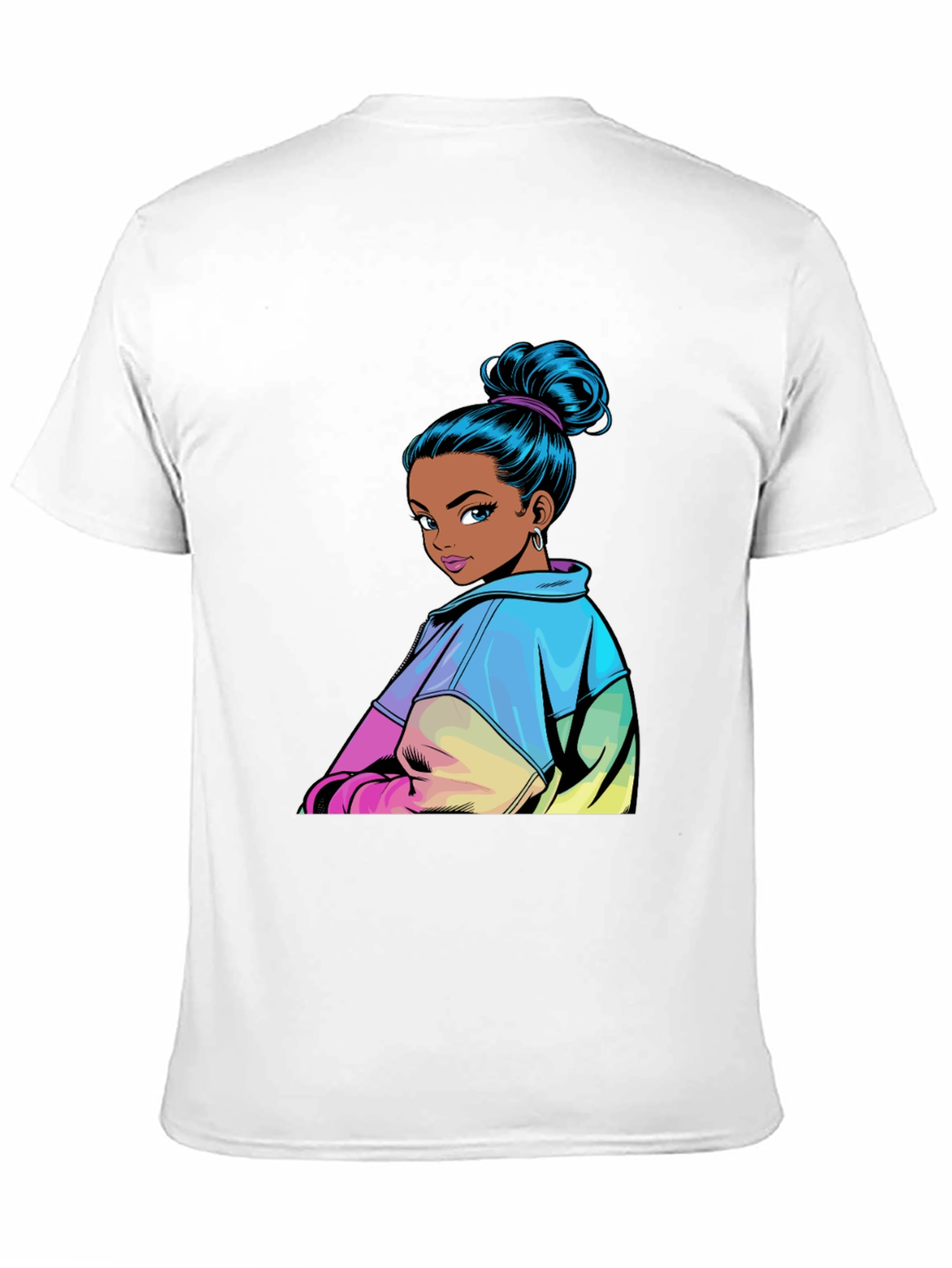 Cartoon Girl Graphic Print T-Shirt