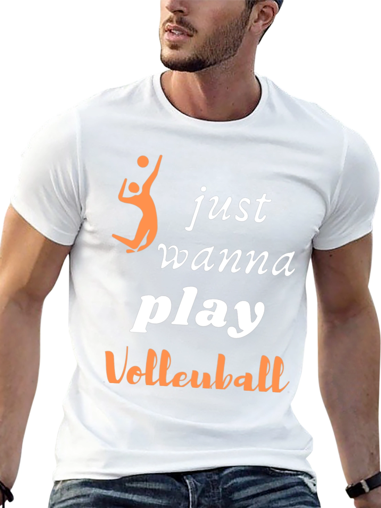 Volleyball Player T-Shirt - Just Wanna Play Design