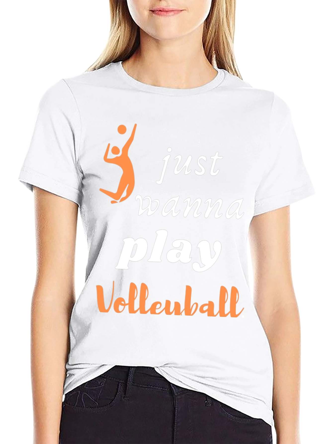 Volleyball Player T-Shirt - Just Wanna Play Design