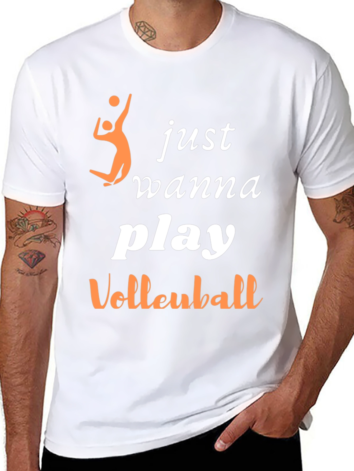 Volleyball Player T-Shirt - Just Wanna Play Design