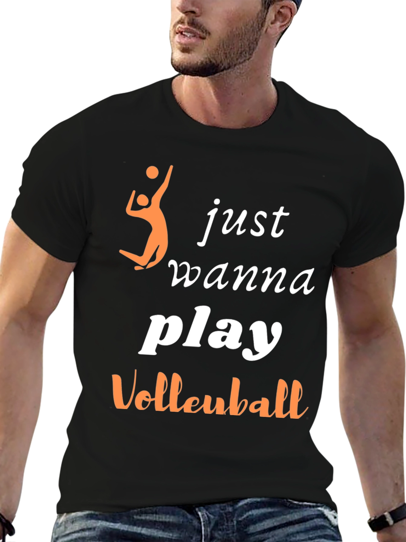 Volleyball Player T-Shirt - Just Wanna Play Design