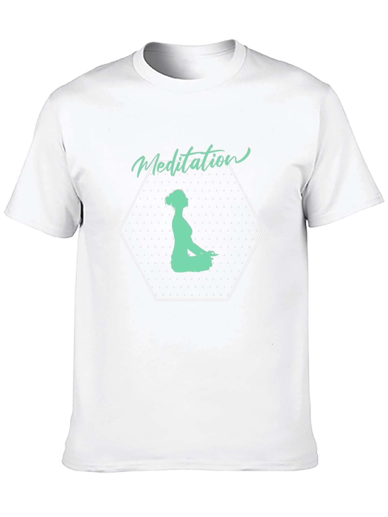 Meditation Graphic Print Black T-Shirt