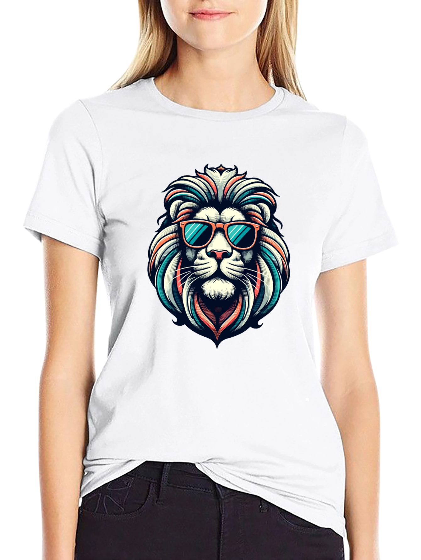 Cool Lion Graphic Tee - Black T-Shirt