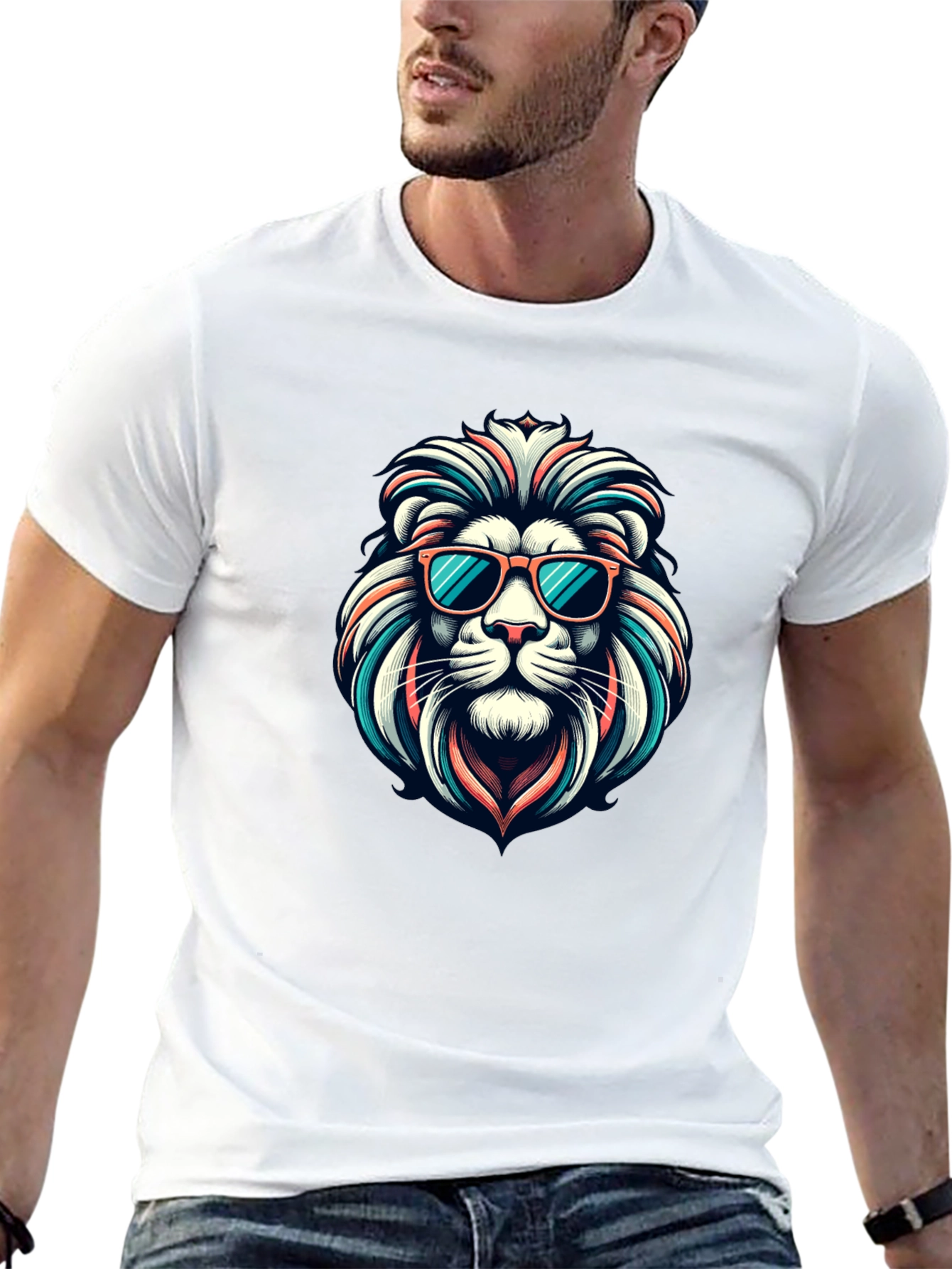 Cool Lion Graphic Tee - Black T-Shirt