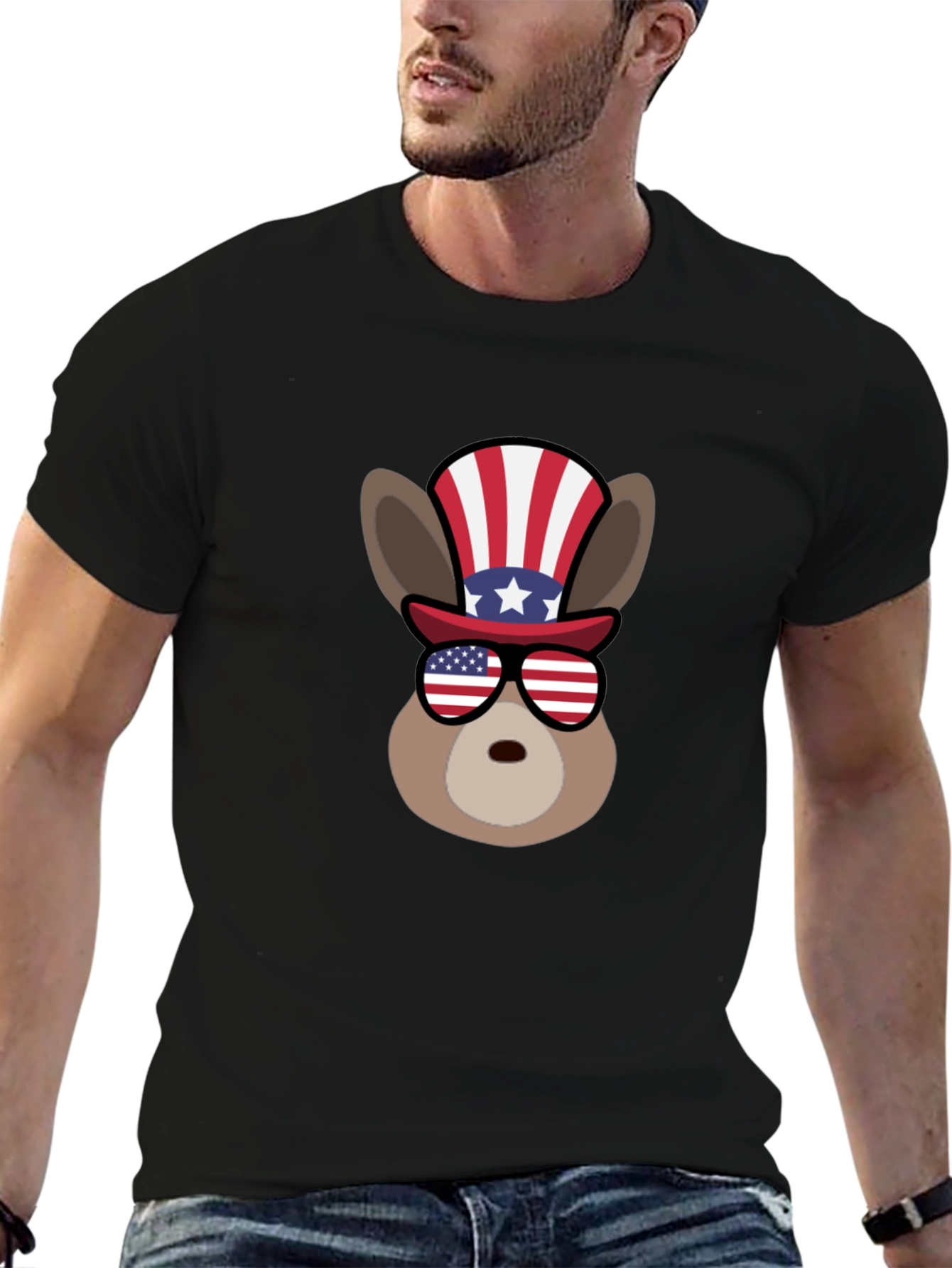Patriotic Donkey Graphic T-Shirt
