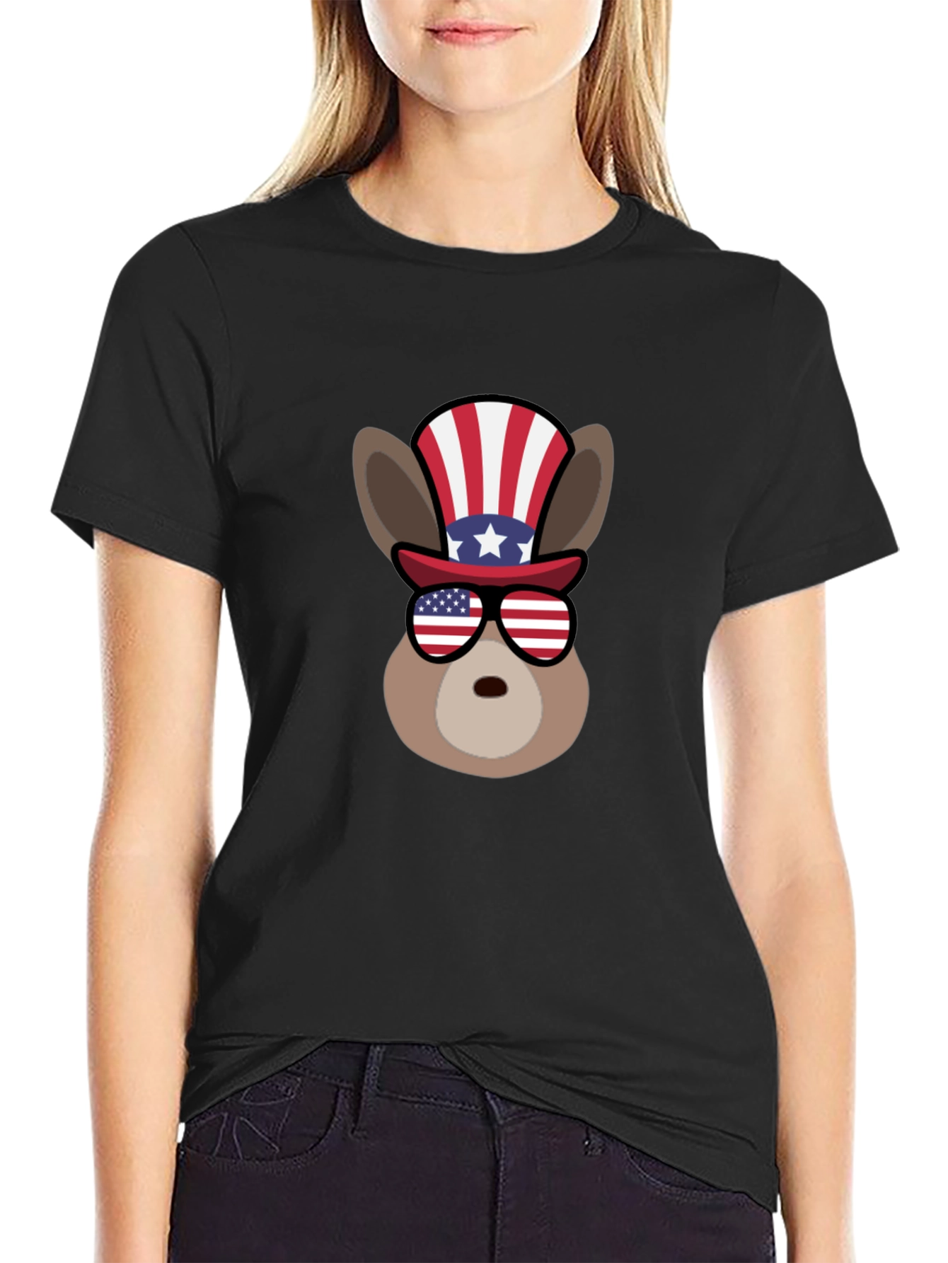 Patriotic Donkey Graphic T-Shirt