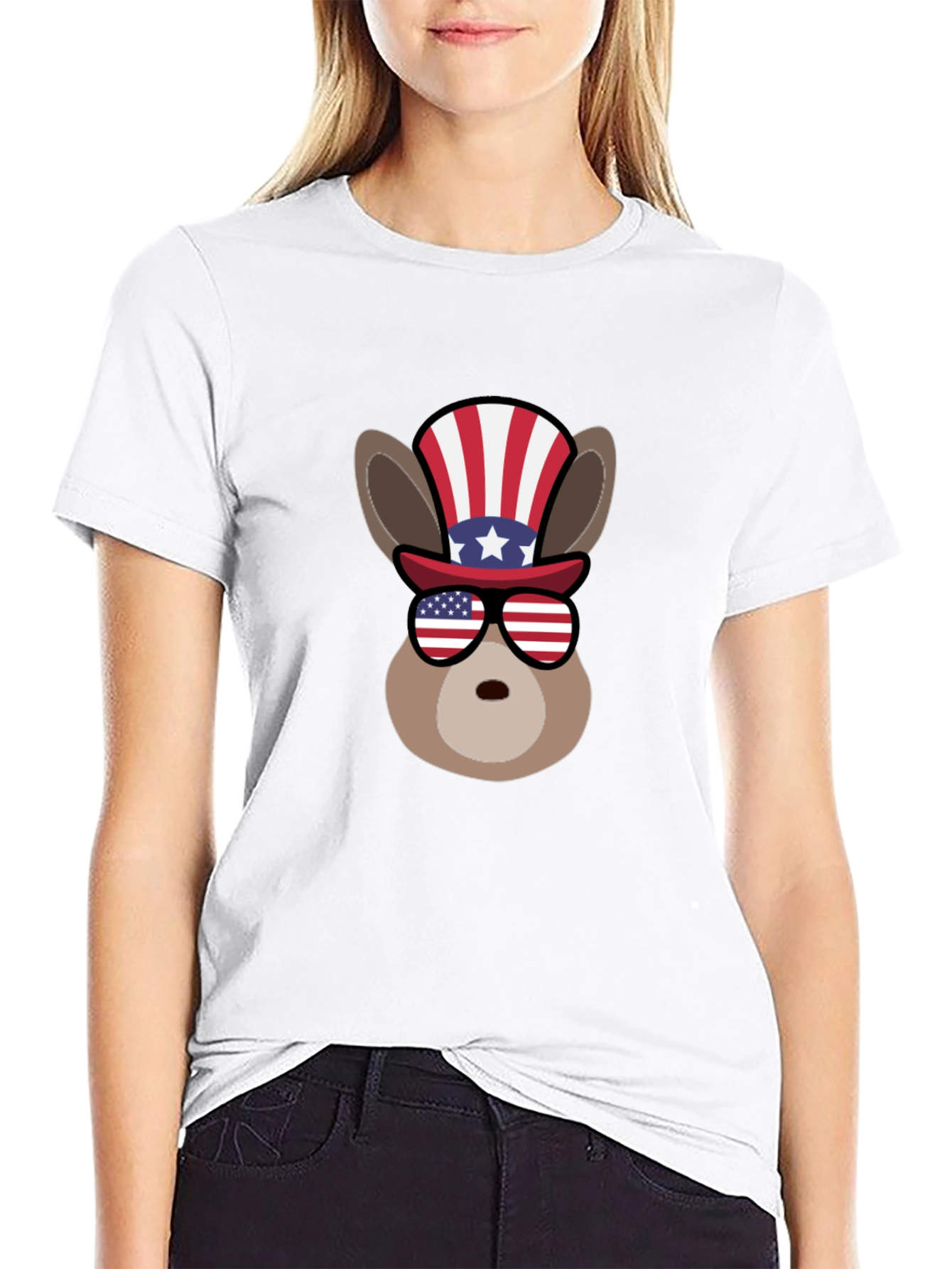 Patriotic Donkey Graphic T-Shirt