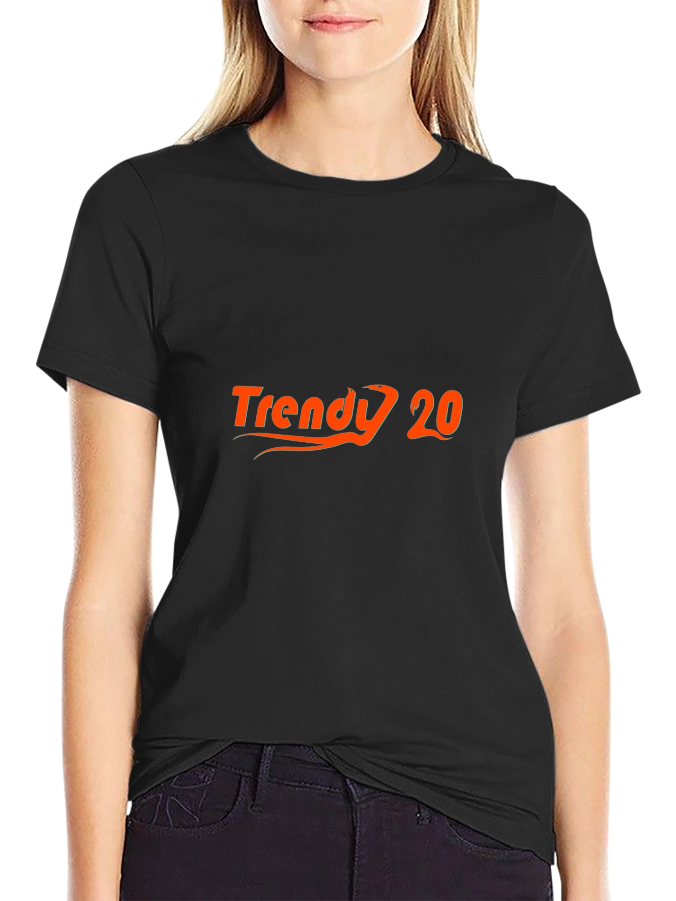 Trendy 20 Black Graphic Tee - Stylish Casual Wear