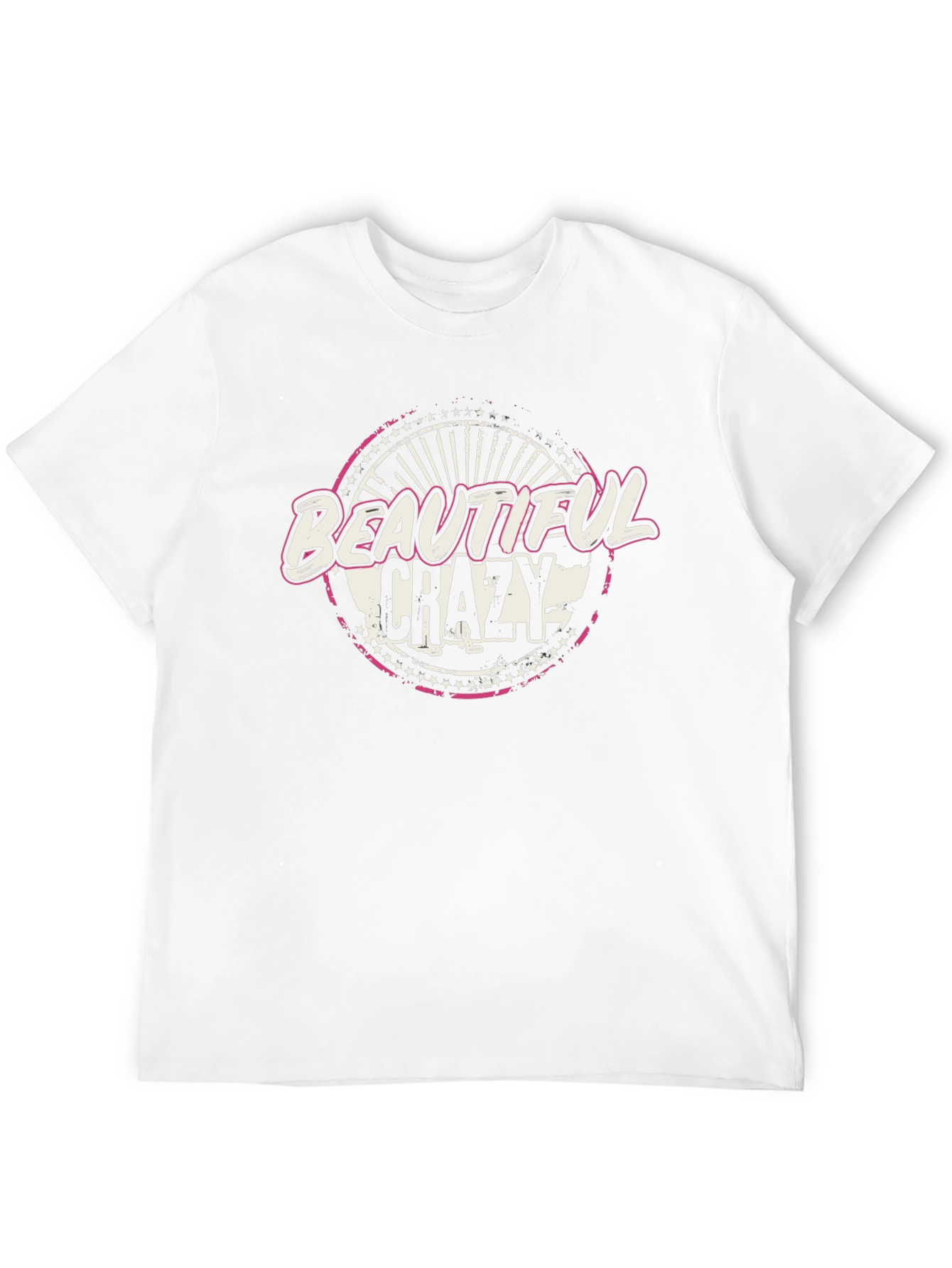 Beautiful Crazy Graphic Tee - Black Cotton T-Shirt
