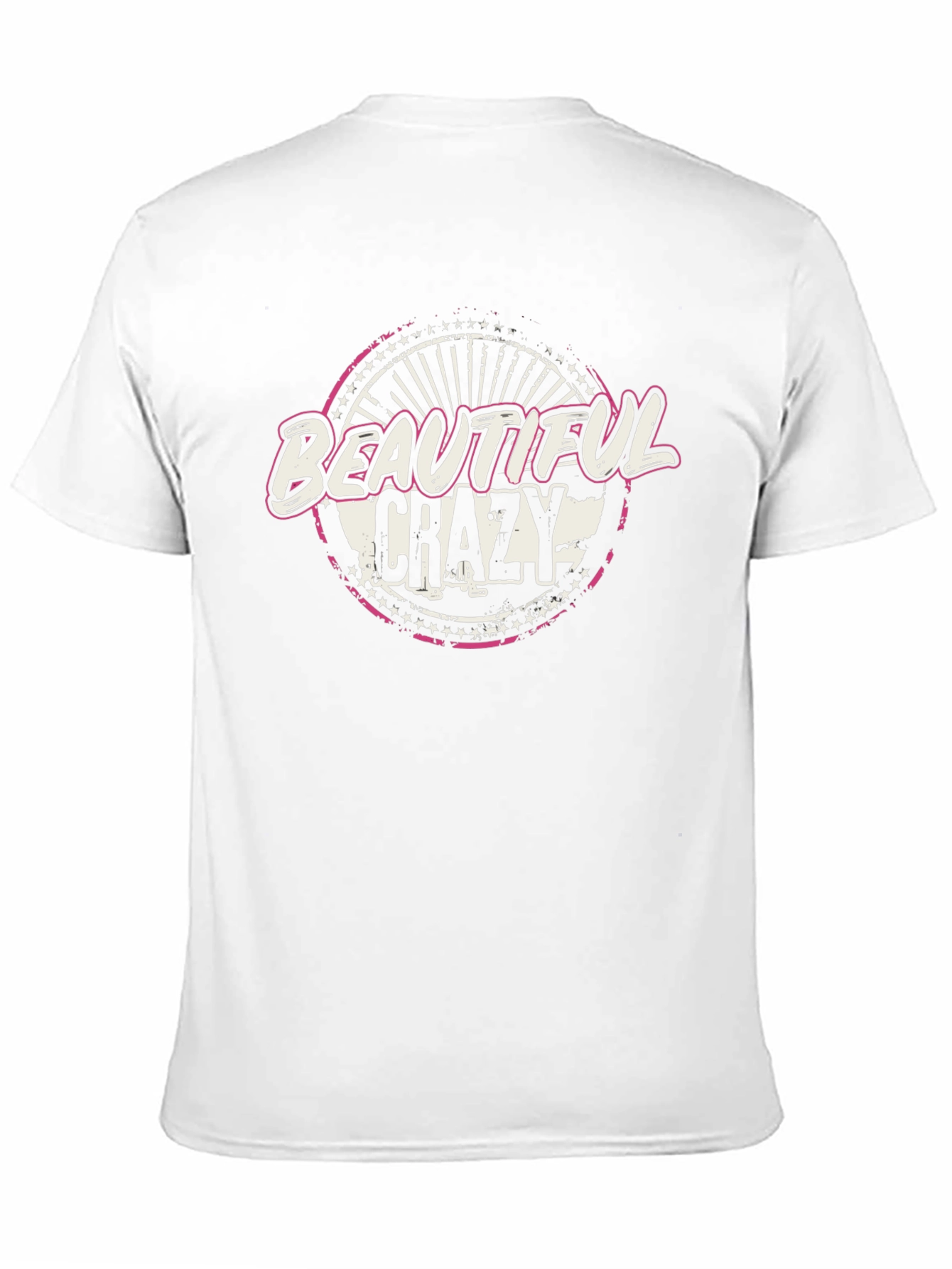 Beautiful Crazy Graphic Tee - Black Cotton T-Shirt