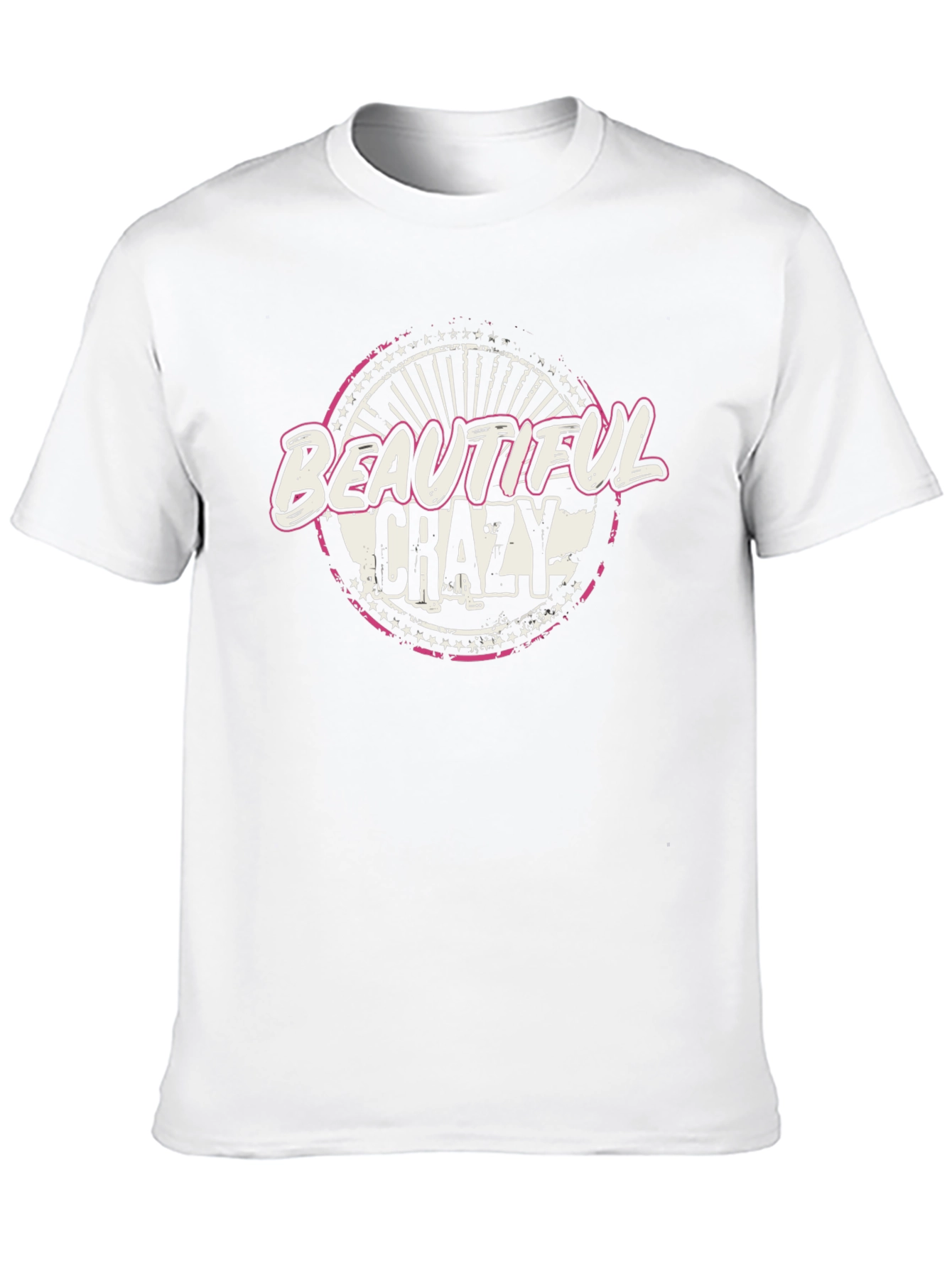 Beautiful Crazy Graphic Tee - Black Cotton T-Shirt
