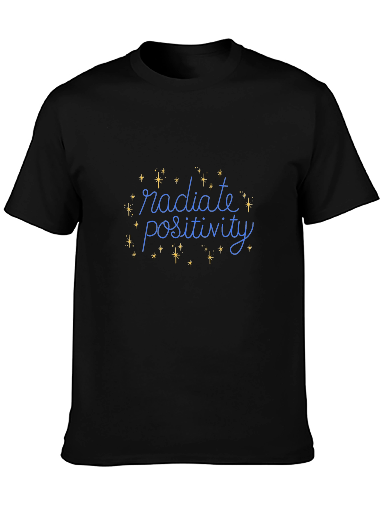 Radiate Positivity Black Graphic T-Shirt