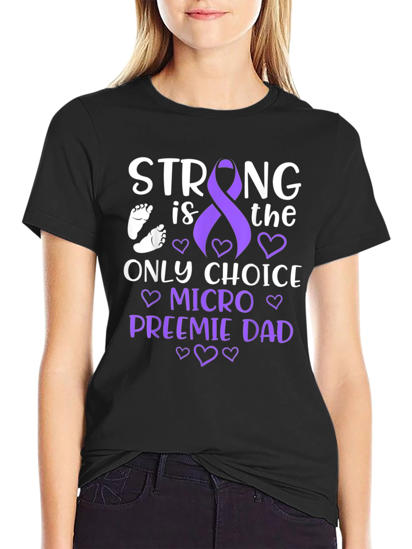 Strong Micro Preemie Dad T-Shirt
