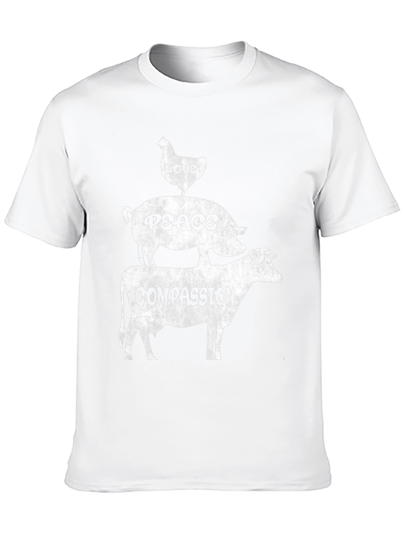Vegan Animal Lover Tee - Love Peace Compassion