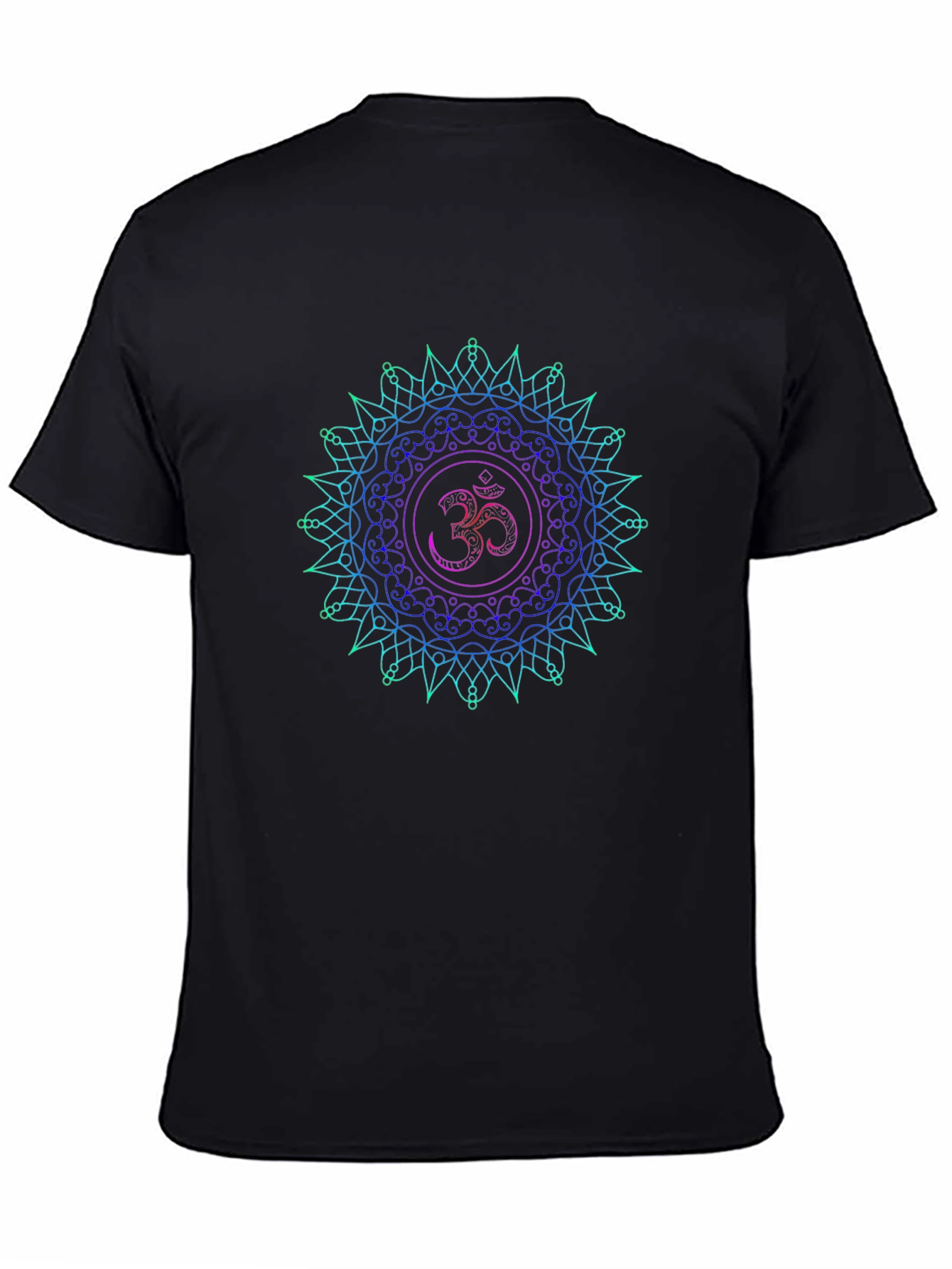 Om Mandala T-Shirt - Spiritual Symbol Black Tee