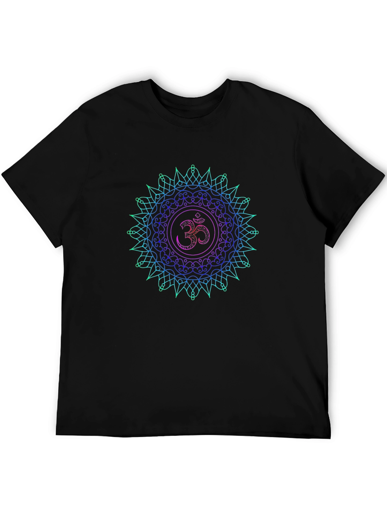 Om Mandala T-Shirt - Spiritual Symbol Black Tee