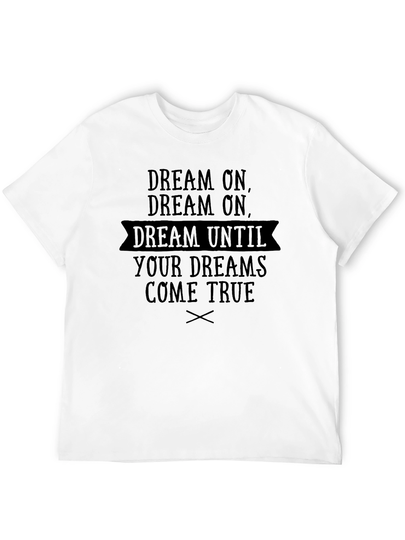 Dream On Graphic Print Black T-Shirt