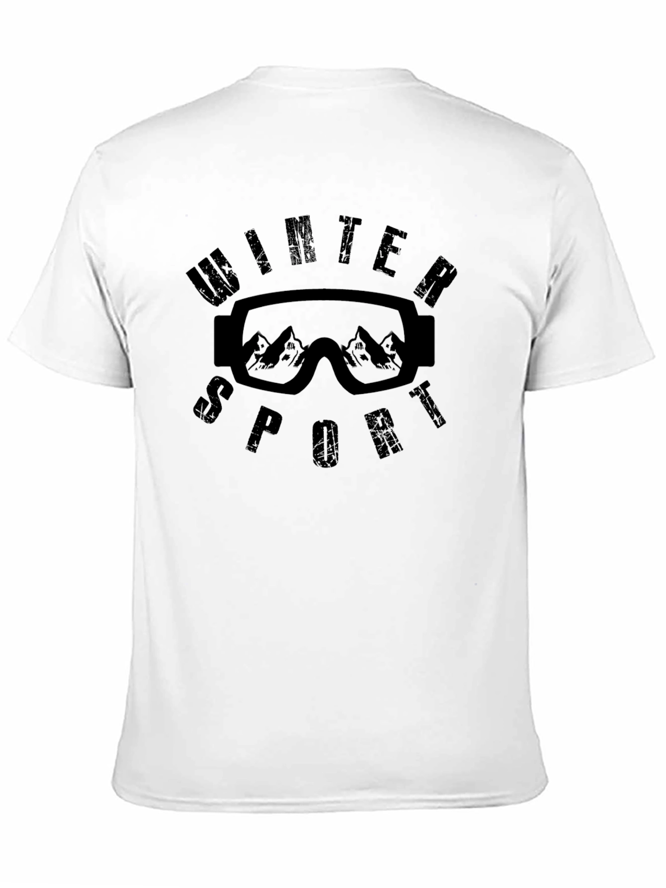 Winter Sports Black Graphic T-Shirt