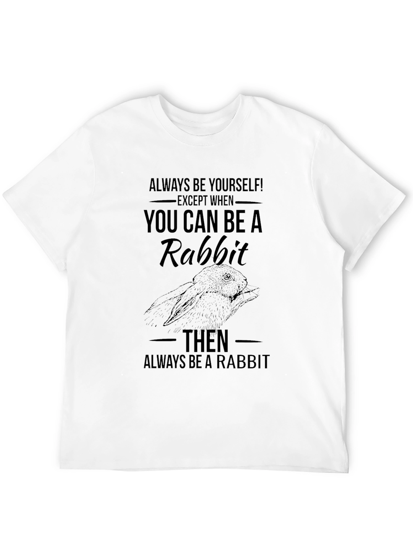 Rabbit Graphic Print T-Shirt