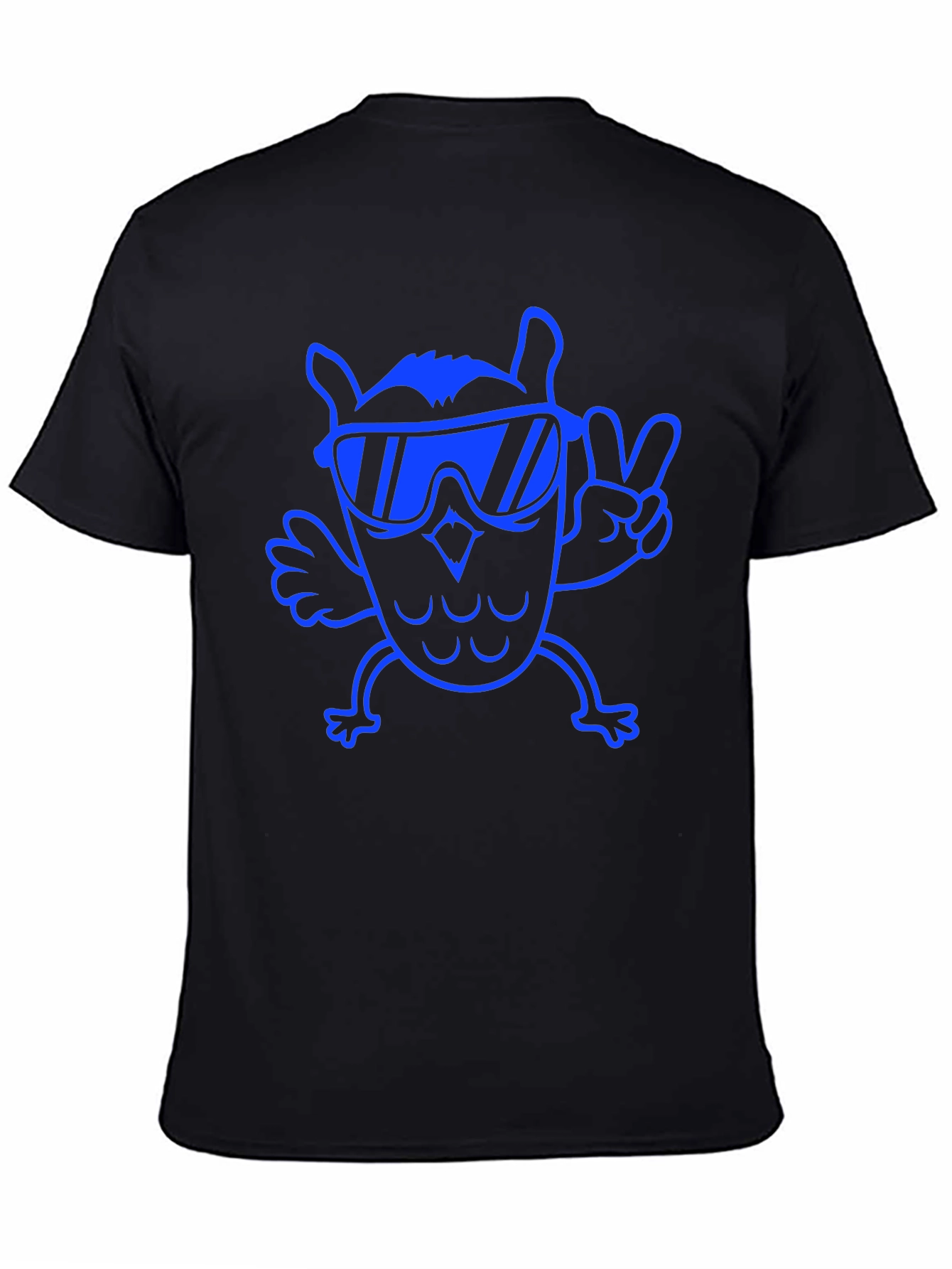 Cool Owl Tee - Black Cotton T-Shirt