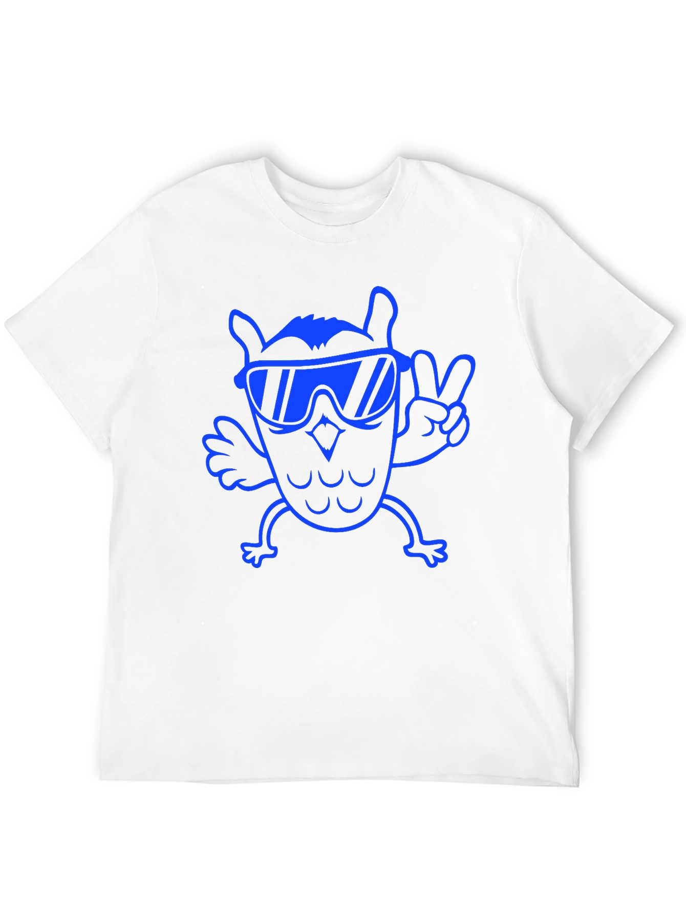 Cool Owl Tee - Black Cotton T-Shirt