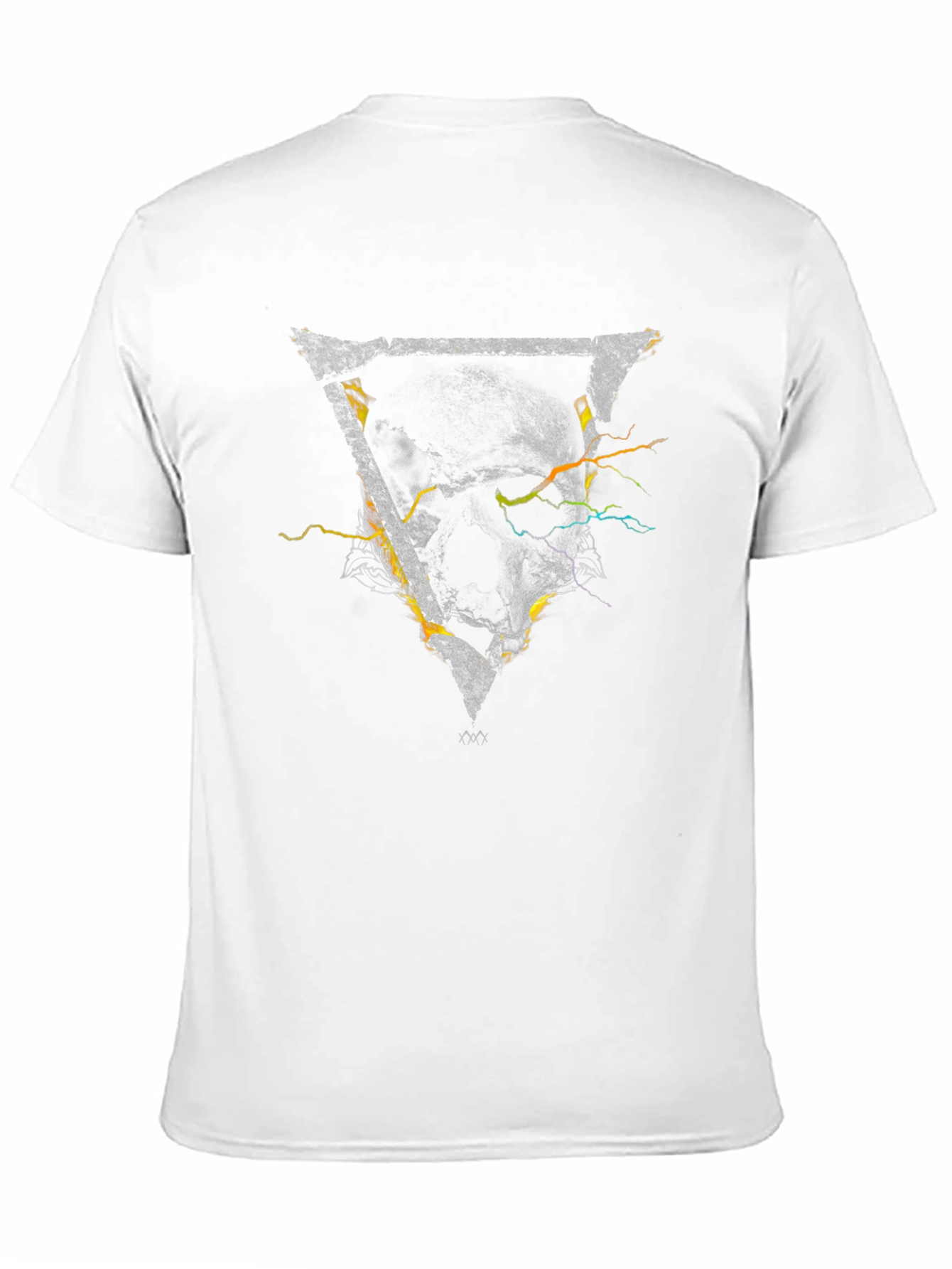 Abstract Triangle Graphic Mens Black T-Shirt