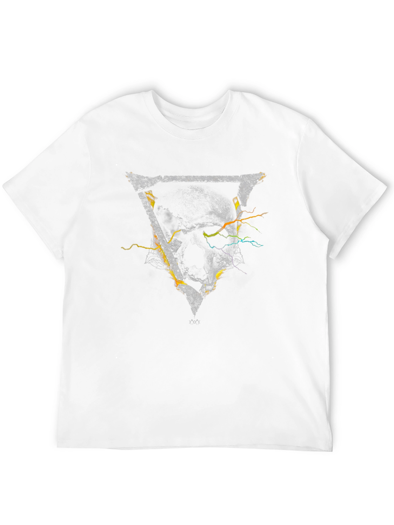Abstract Triangle Graphic Mens Black T-Shirt