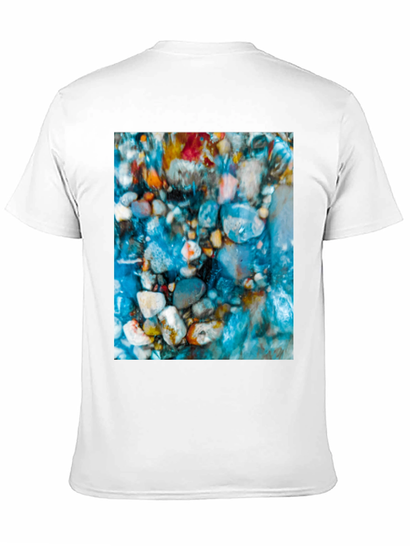 Vibrant Riverbed Graphic Tee - Mens Black T-Shirt