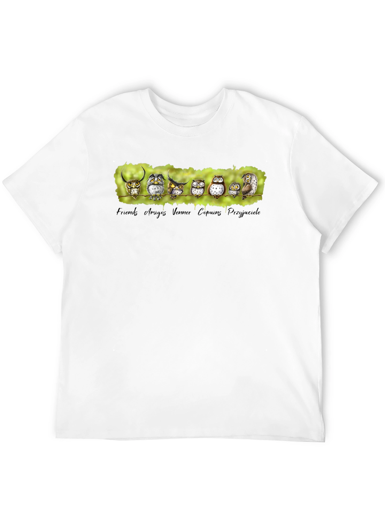 Owl Friends Graphic Tee - Black T-Shirt