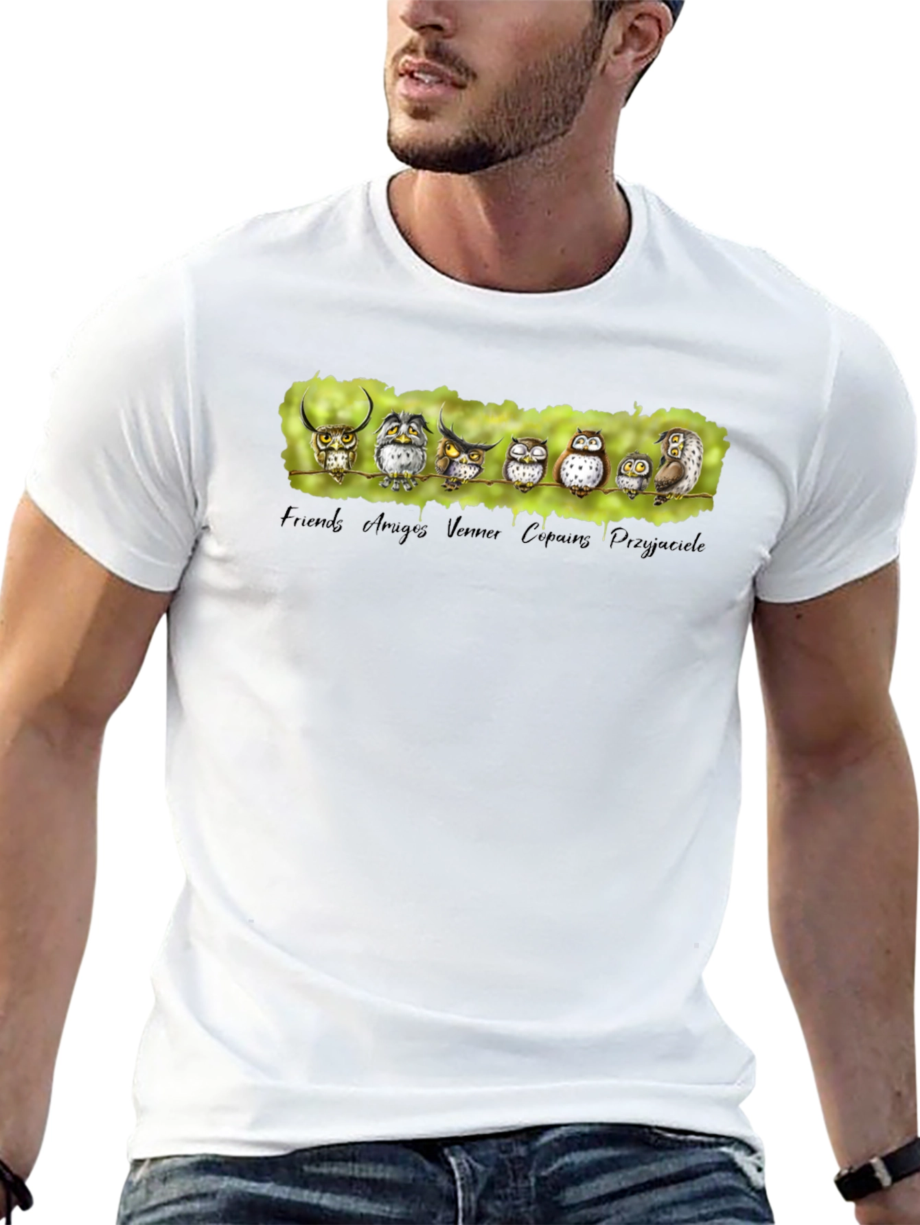 Owl Friends Graphic Tee - Black T-Shirt