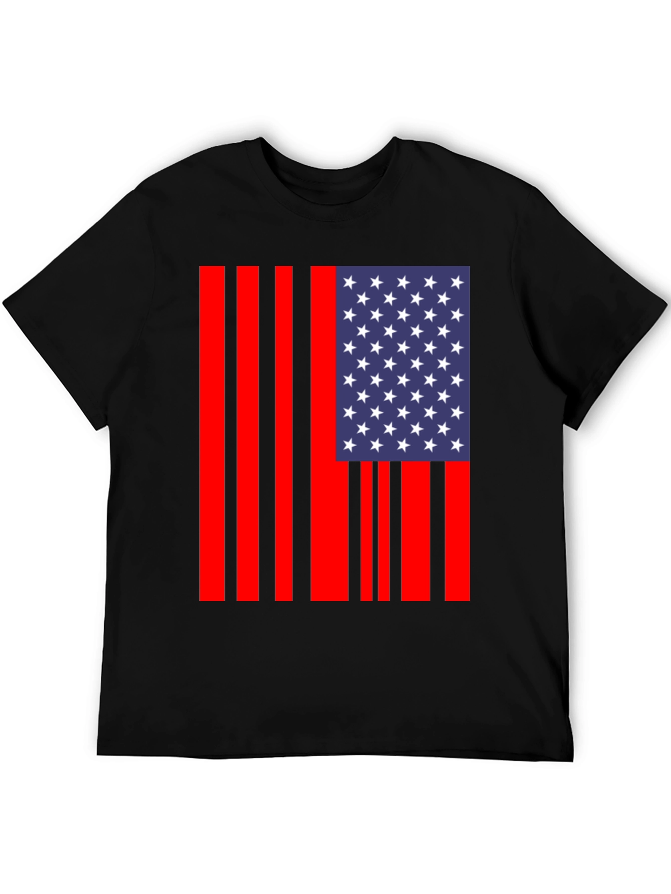 American Flag Stripe Graphic Tee