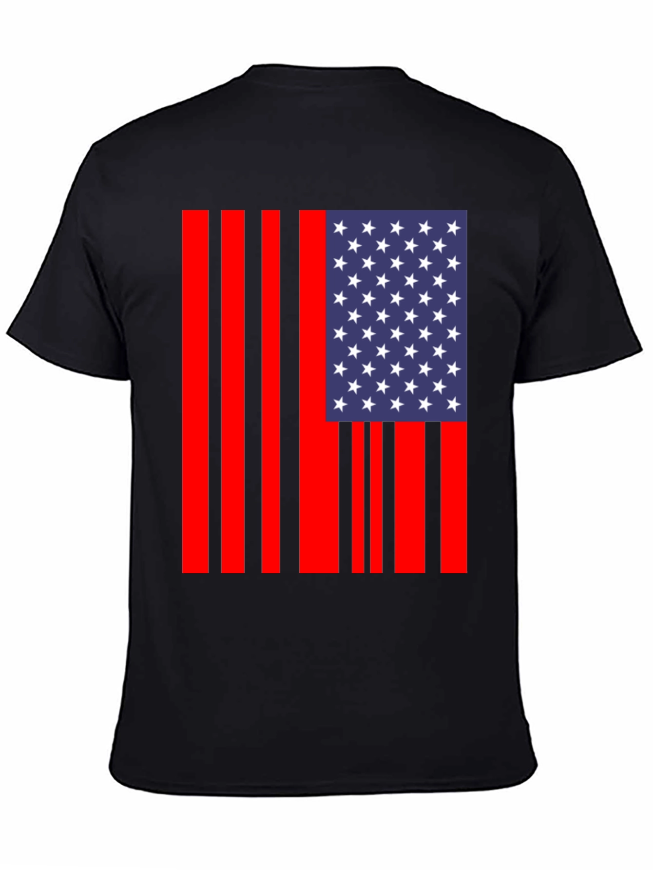 American Flag Stripe Graphic Tee