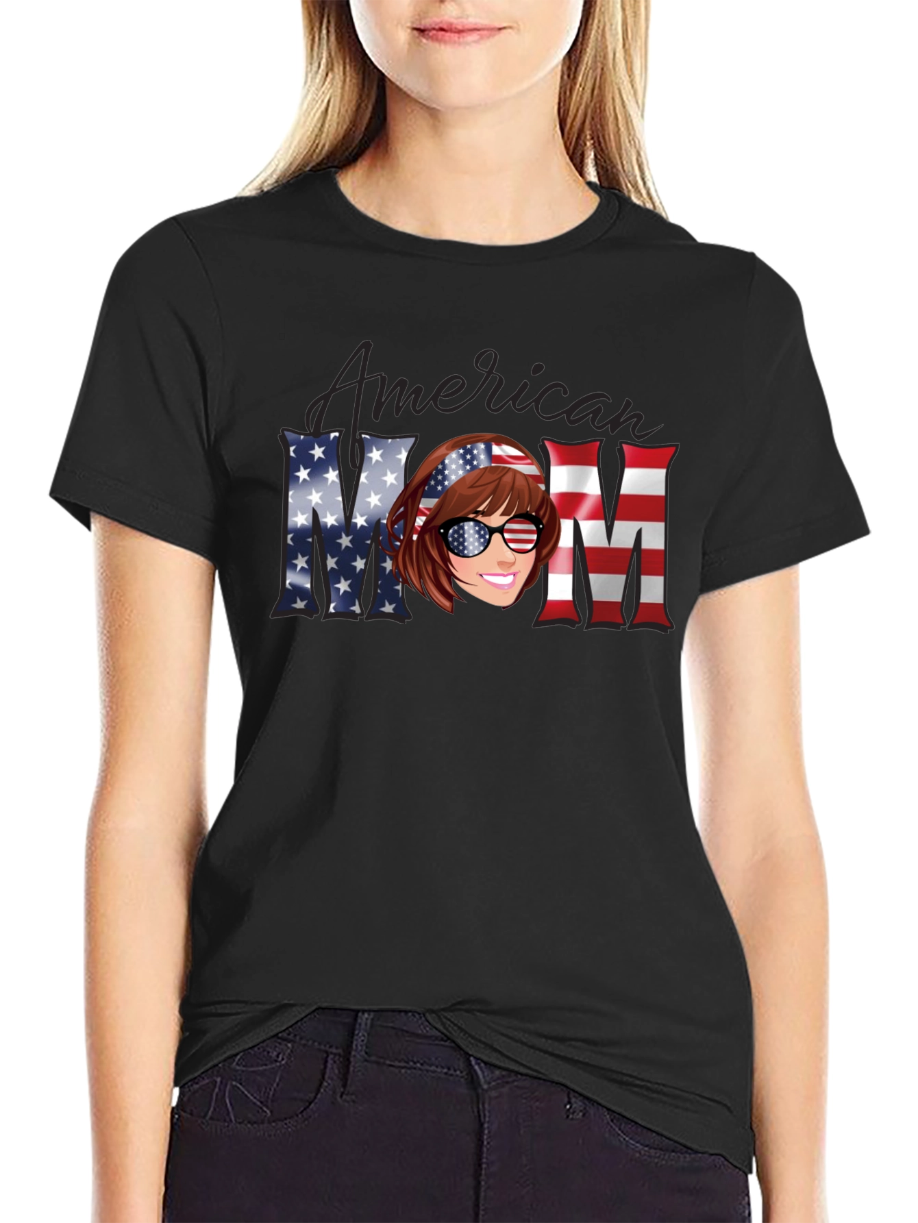 American Mom Patriotic Graphic Tee