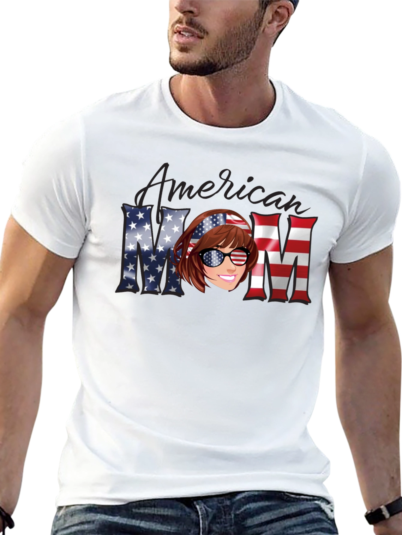 American Mom Patriotic Graphic Tee