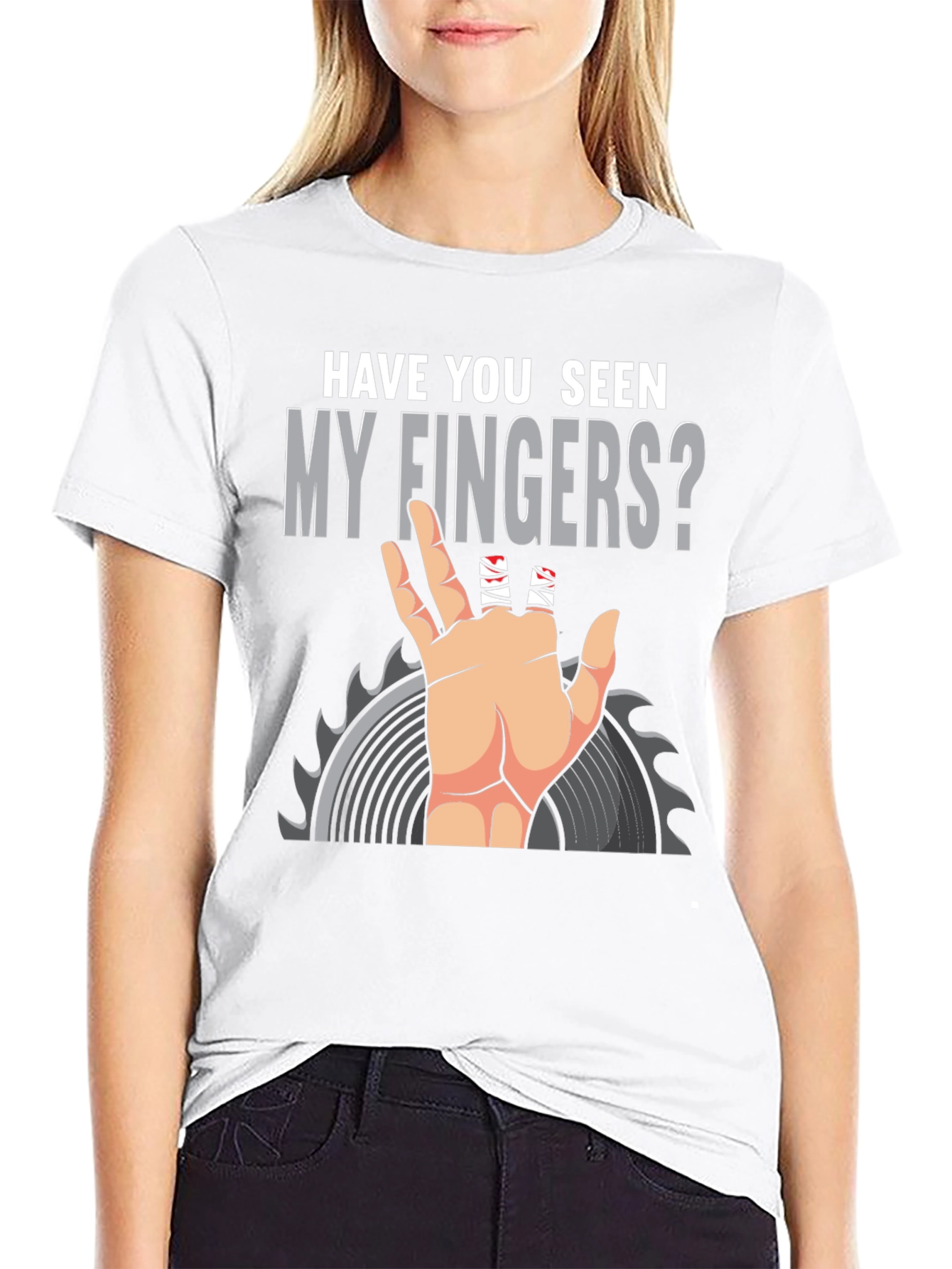 Have You Seen My Fingers? Funny Graphic T-Shirt