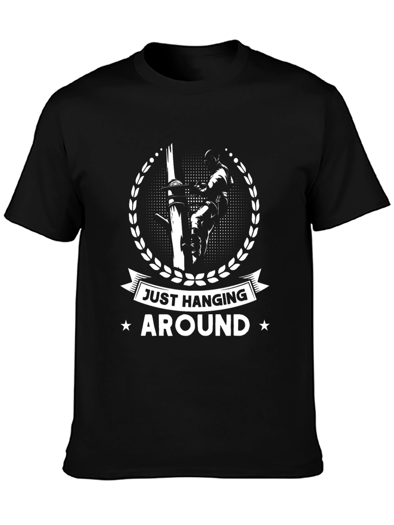 Just Hanging Around Lineman T-Shirt - Black