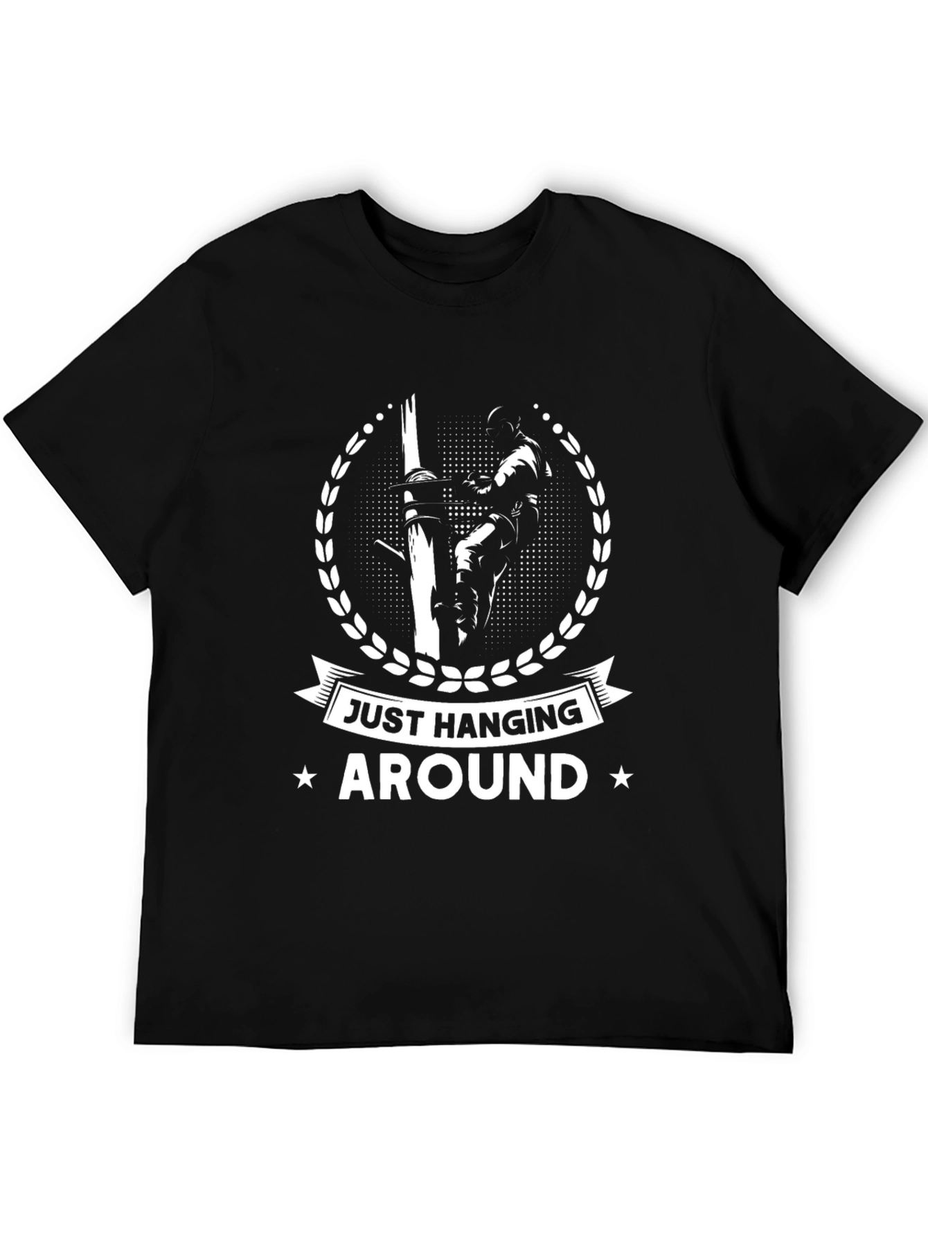 Just Hanging Around Lineman T-Shirt - Black