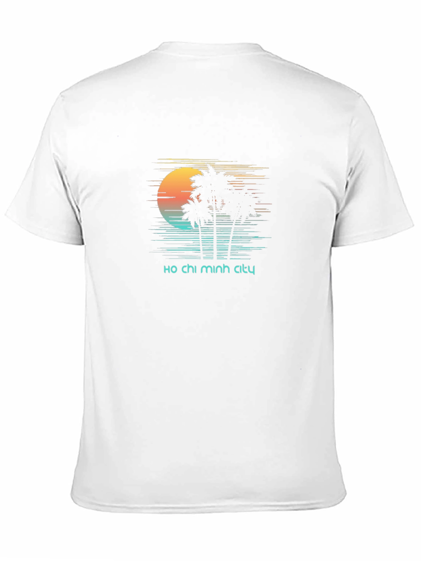 Ho Chi Minh City Retro Sunset Black T-Shirt