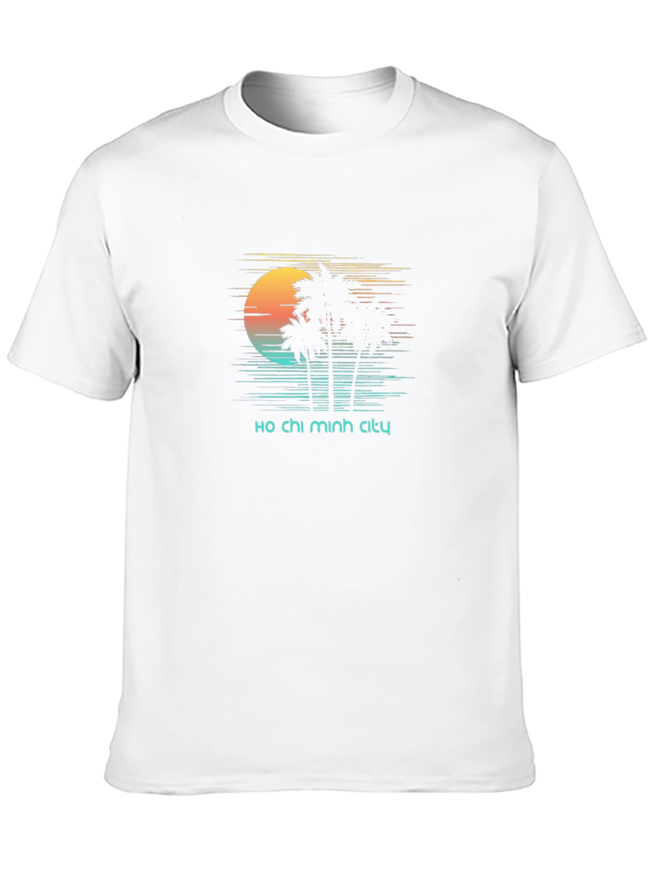 Ho Chi Minh City Retro Sunset Black T-Shirt
