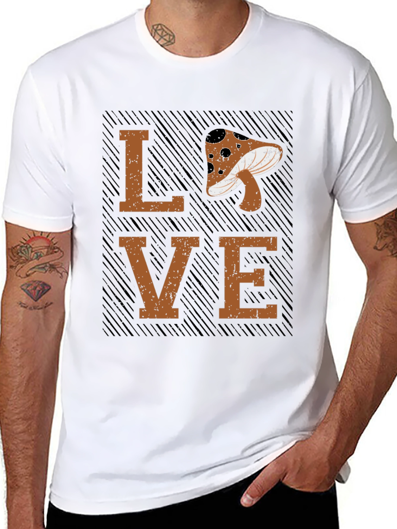 Mushroom LOVE Graphic Tee - Unisex Casual Top