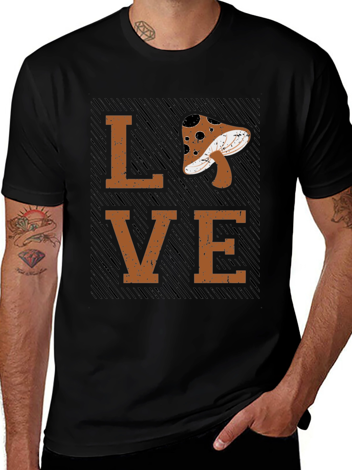 Mushroom LOVE Graphic Tee - Unisex Casual Top