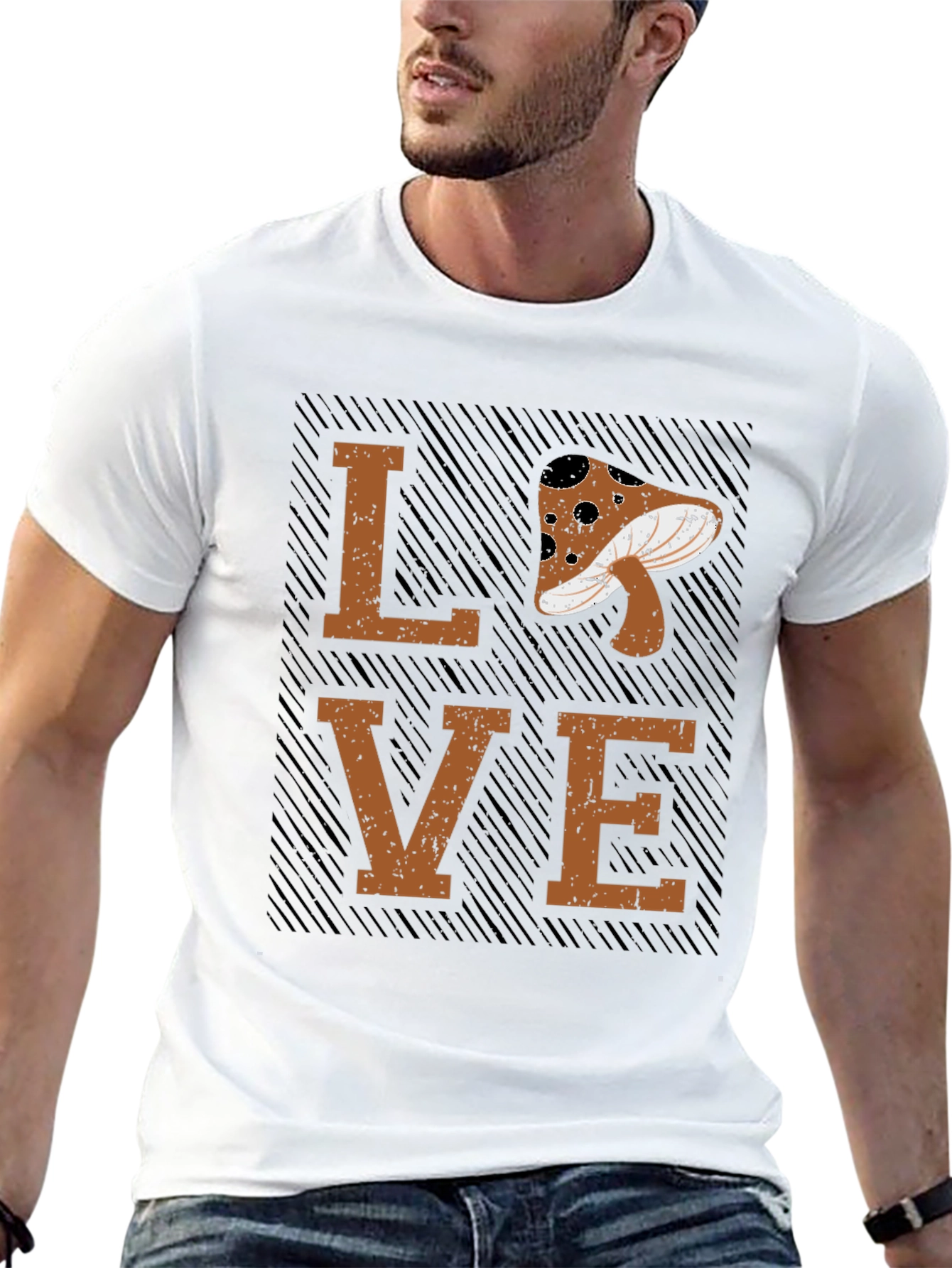 Mushroom LOVE Graphic Tee - Unisex Casual Top
