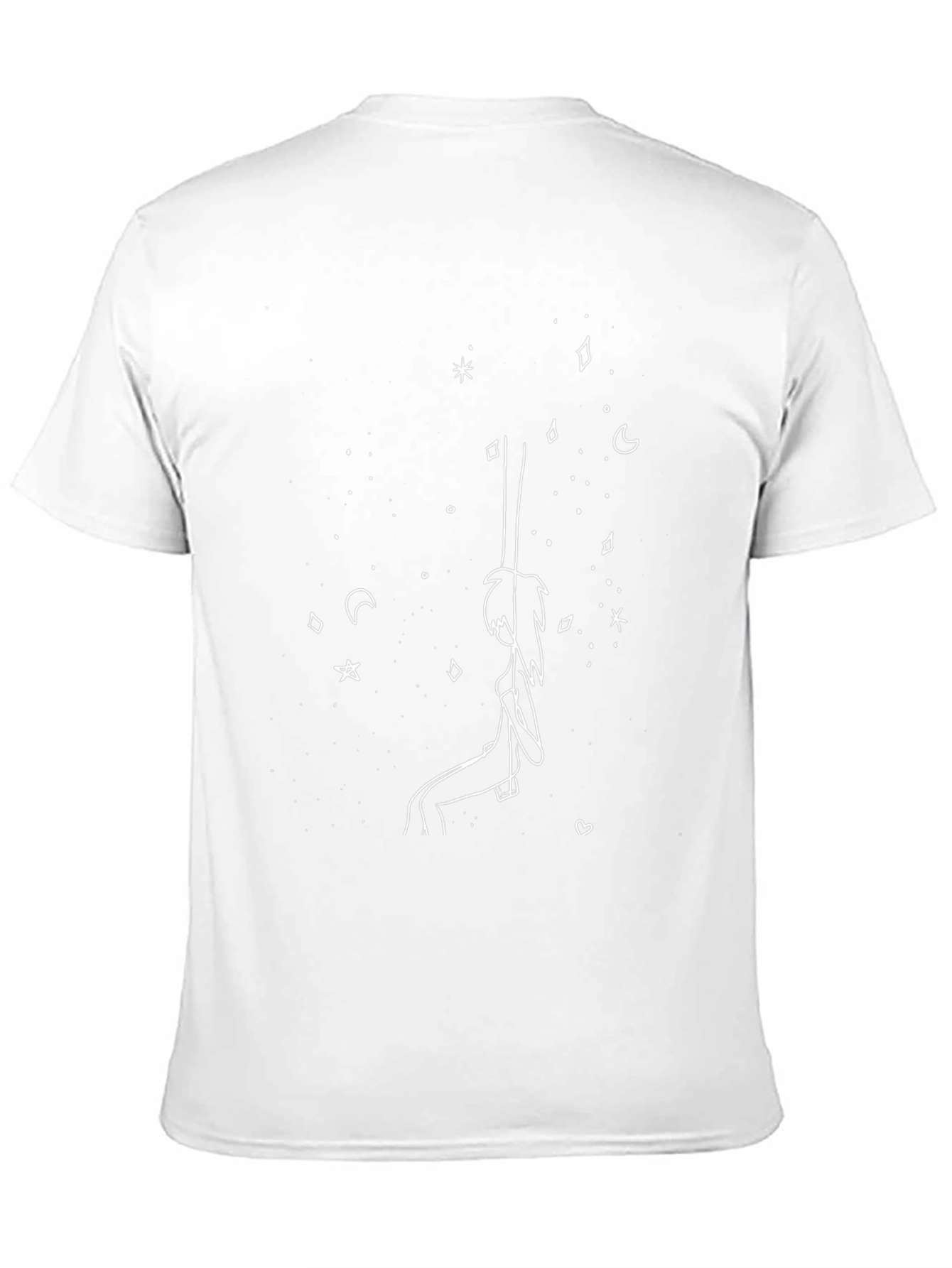 Celestial Swing Graphic Tee - Black Cotton Comfort