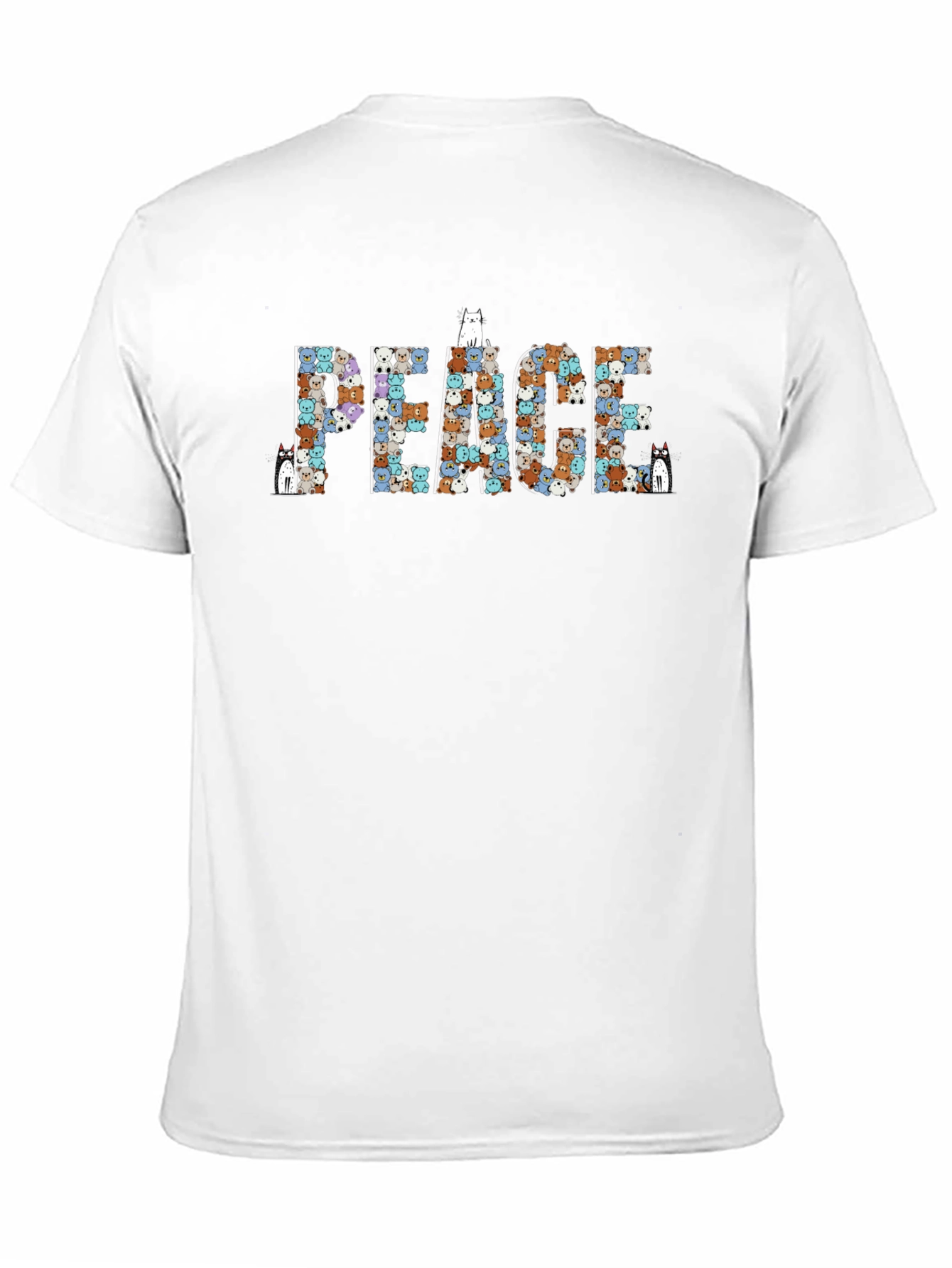 Peace Cats Graphic T-Shirt - Comfort and Style